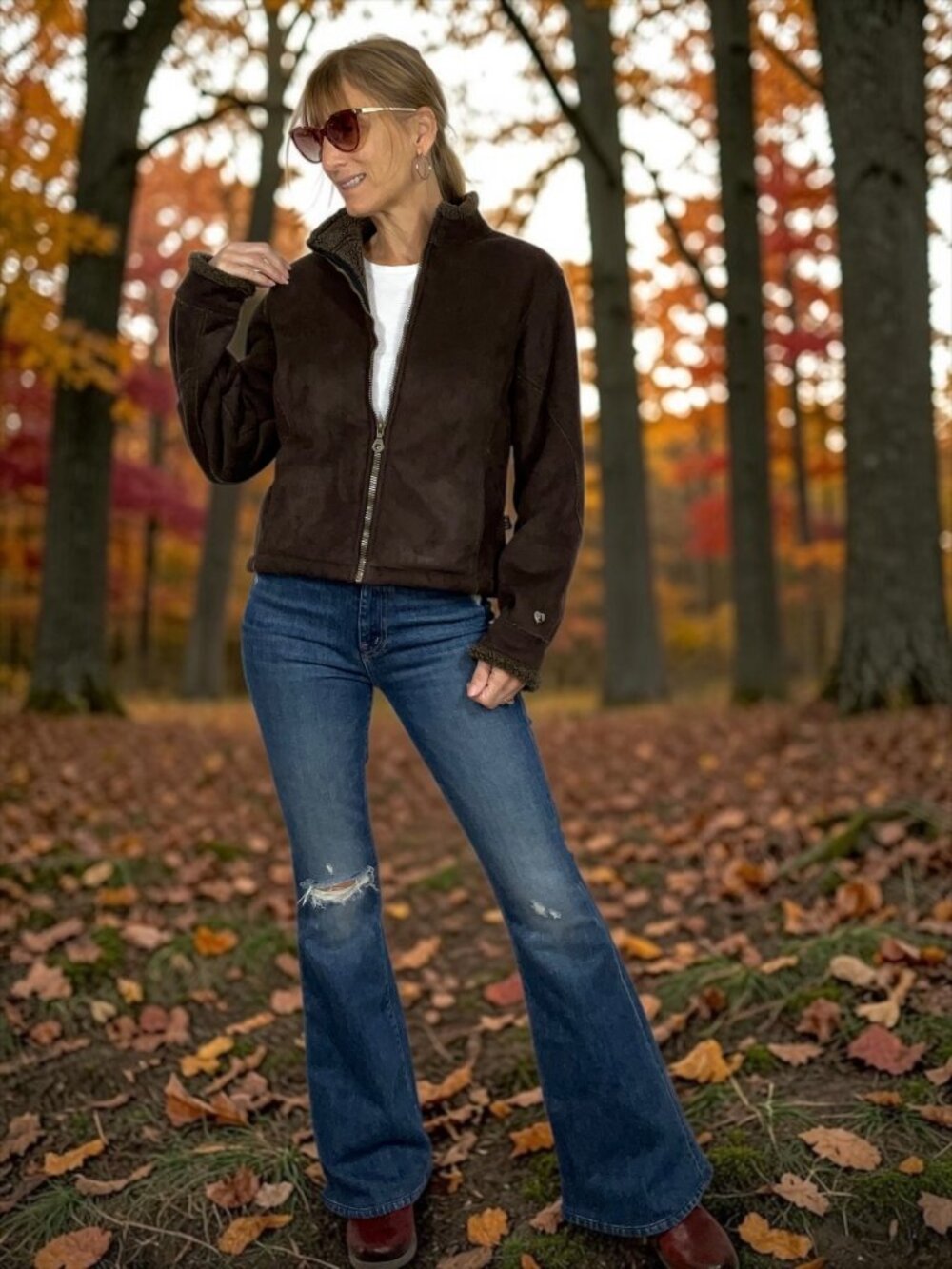Kuhl Womens Sherpa Lined Jacket M Brown Zip Front Gorpcore